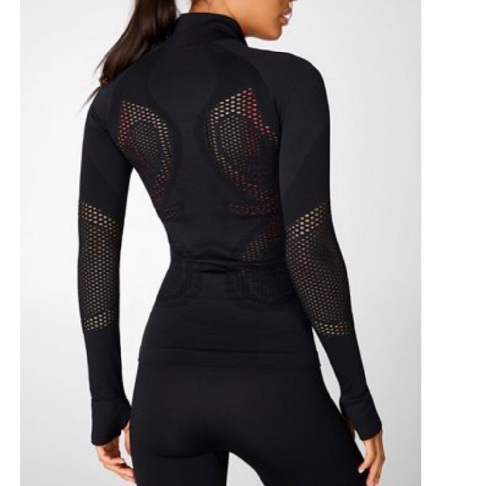 NWT Seamless mock neck zip up jacket